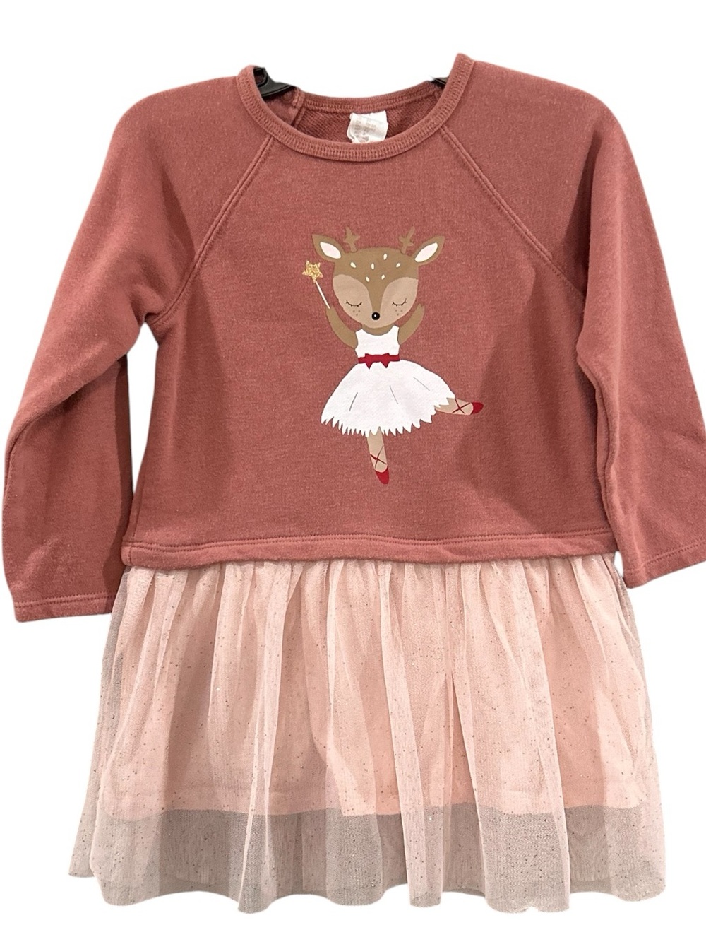 H&M Pink Rust Deer Ballerina Tulle Dress 2T